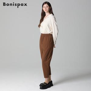 [보니스팍스][보니스팍스(Bonispax)] 절개 밴딩 면 배기팬츠(택가격 119000원)