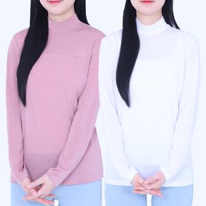 여성 골프이너웨어 여름 쿨티 냉감 긴팔 기능성 쿨맥스 상의
