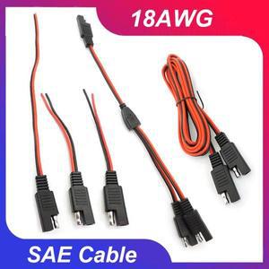 18AWG SAE 전원 연장 케이블  10A 플매트 카펫 러그  1-2 와이어  고속 연결 어댑터  2 핀 배터리 충전 커