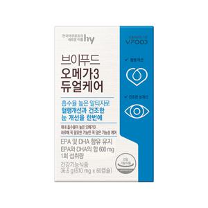 한국야쿠르트 브이푸드 오메가3 듀얼케어 1개월분 60캡슐
