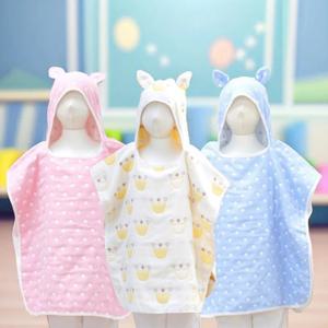 나비드림 유아 비치타올 목욕 수영가운 후드 키즈 물놀이 샤워 판초 비치타월 순면 6겹