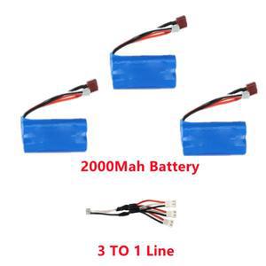 124007 1:12 브러시리스 고속 80 km/h 충격 흡수 리모컨, RC 자동차 예비 부품, 7.4V 2000Mah 배터리