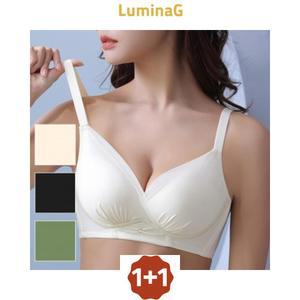 1+1 루미나G 심리스 노와이어 속옷 가슴 모아주는 볼륨 뽕브라 3컬러