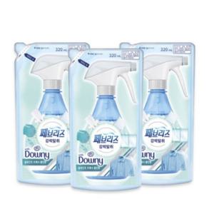 페브리즈 섬유탈취제 실내건조 다우니 프레시클린향 리필 320ml, 3개