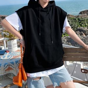 여성조끼 후드 베스트 여자 봄 면혼방 캐주얼 조끼