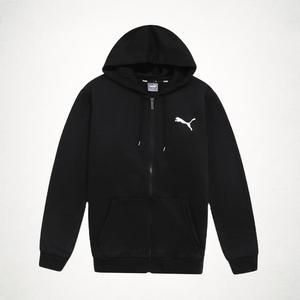 푸마 에센셜 스몰로고 기모 후드 집업 블랙 남자 플리스 자켓 58670251 830422