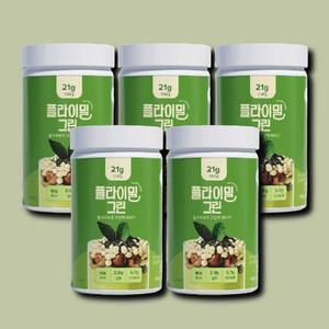 [기타] 플라이밀 단백질 쉐이크 대용량 630g 5개 녹차맛