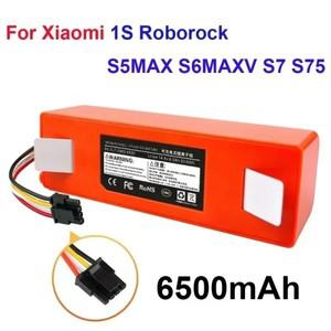 샤오미 로봇 진공 청소기용 교체 배터리 1S 로보락 S5MAX 쓸기 질 14.4V 6500mAh