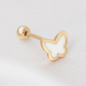 14K 금침세련 컬러 나비 골드 피어싱