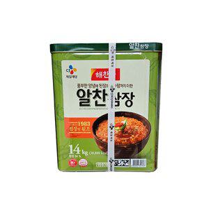 [기타]CJ 해찬들 알찬쌈장 14kg 태양초 식당 쌈장 대용량 업소용 캔