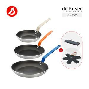 (뉴컬러 3종세트+추가구성 2종) 쵸크 논스틱 IH 인덕션 프라이팬 3종+핸들커