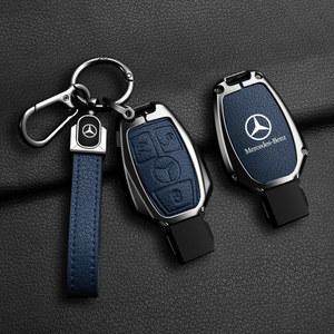 차키케이스 메르세데스 벤츠 클래스 GLS GLA GLK GLC CLS CLA AMG W204 W205 W212 W463 W176 가죽 자동차 케이스 커버 홀더 보호대