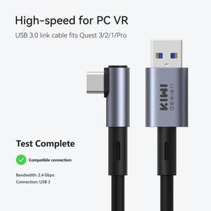 VR 용품 KIWI 디자인 USB3.0-Quest 3Quest 2 4 액세서리용 C타입 링크 케이블 16FT5M USB