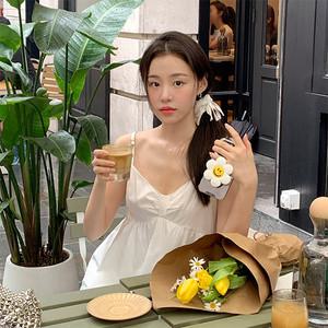 (끈조절 가능/블라우스스크런치 SET) 레나린 스크런치 세트 리본 나시 블라우스 bs8130
