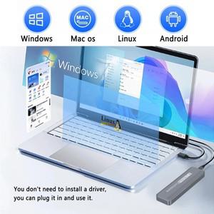 20Gbps NVMe M.2 SSD 인클로저 NGFF PCIe 케이스 Macbook 하드 디스크 박스용 휴대용 USB 3.2Gen2 외부 어