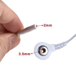 단일 헤드 숏 전극 리드 케이블 와이어 TENS 마사지 장갑/패드 용 2mm DChead 3.5mm 플매트 카펫 러그