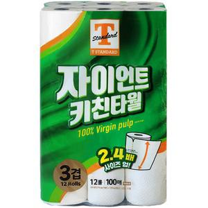 트레이더스 자이언트 키친타올 3겹 12롤 주방 가정용 업소용 도톰한 천연펄프 대용량 종이 타월