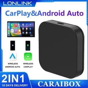 LONLINK 카플레이 무선 어댑터 Ai 박스 자동차 기계 상자, 안드로이드 유선-무선 USB 플러그 앤 스마트 링