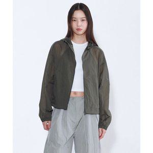 무신사 스탠다드 MUSINSA ANDAR D WOMAN 우먼즈 시어 후디드 윈드브레이커 자켓 재킷 웜 그레이 MWDUJ105-W