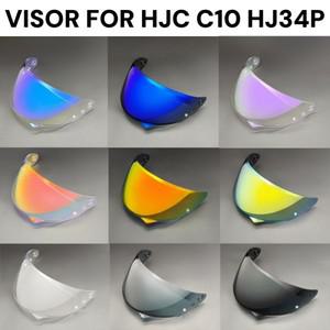 바이크 오토바이 헬멧 바이저, HJC C10 HJ34P 교체, 자외선 차단, 긁힘 방지, 방진, 바람막이 Casco 액세서