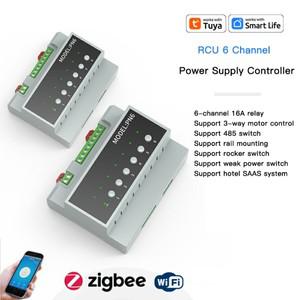 투야 스마트봇Tuya 스마트 Zigbe WIFI 6 채널 16A 릴레이 스위치 모듈 방향 전원  제어 기기 110V-240V