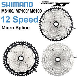 자전거 스프로킷 카세트 시마노 SLX XT 데오레 M8100 M7100 M6100 12 단 마이크로 스플라인 K7 12V 10 51T MTB 프리휠 S 래칫