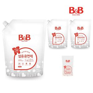비앤비 유아 섬유유연제 베르가못향 1500ml 리필형 3입+증정품