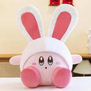 토끼 귀 커비 봉제 인형 장난감 포옹 베개 잡기 기계 방 어른 여아 휴일 선물 30cm