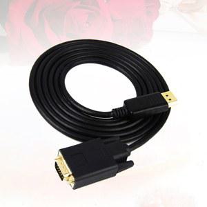 영상선 DisplayPort VGA 어댑터 변환기 케이블 DP 오디오 비디오 코드 컴퓨터 프로젝터 노트북용 와이어 라인 검은색