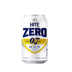 성인용음료 하이트제로 0.7% 350ml 24개 프리미엄 논알콜 리얼맥주맛 탄산음료 알콜0.7%함유