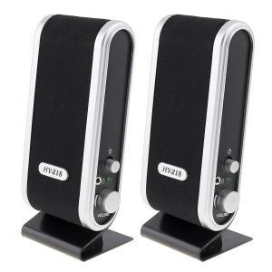 HY-218 6W USB 2.0 유선 전원 노트북 스피커 스테레오 3.5mm 오디오 잭 PC 컴퓨터 M AC 용 휴대용 시끄러운