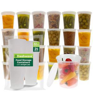 Freshware 식품 보관 밀폐용기 946ml 24개 세트 BPA프리 플라스틱 전자레인지/식기세척기/냉동고 사용 가능