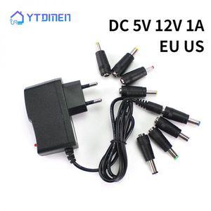 직류전원장치 ACDC 어댑터 전원 장치 55mmx25mm 스위치 충전기 110V-220V 8 변환 커넥터 콘센트 5V 12V 1A