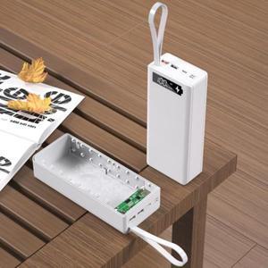 분리형 QC3.0 PD  충전 LCD 디스플레이 배터리가 없는 쉘용 케이스 전원 은행용 16x18650 Powerbank Pr