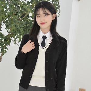 보풀방지 GBM 블랙 여자교복 교복 가디건 가디건