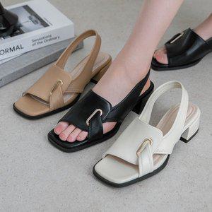 [분홍코끼리] (무중력깔창) 올킬 스판 슬링백 샌들(4cm)