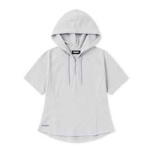 널디 우먼스 반팔 미니 후디 라이트그레이 946609