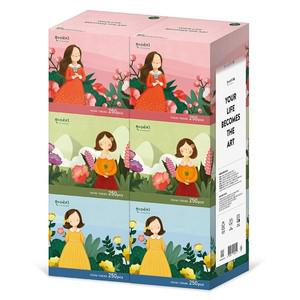 한예지 캐릭터 미니 미용티슈 250매 x 6입