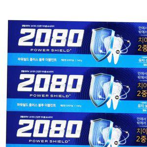 2080 파워쉴드 플러스 블루 더블민트 140g X 3개