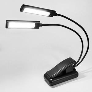 대신 2구 COB 자바라 집게등/북라이트/독서/스탠드/집게/침실/독서등/LED/책상/휴대용/조명/미니/책상등