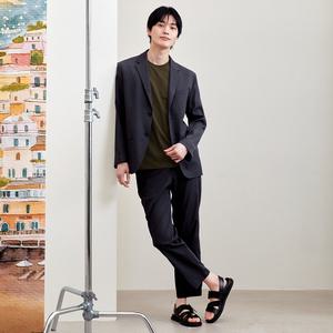 탑텐 남성 크링클 테이퍼드 밴딩 슬랙스_MSF2PP1205 MSF2PP1205