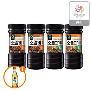 (G)청정원 소갈비양념 840g 2개+소불고기 840g 2개+(증정)맛술 410ml