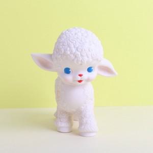 루버돌 베이비램 핑크 양 장식인형 빈티지 레트로 삑삑이 인형 피규어