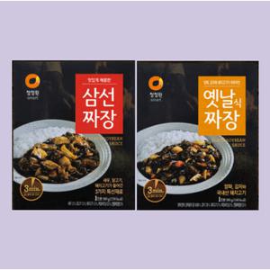 청정원 옛날짜장 삼선짜장 180g 각 10개 즉석짜장 간편조리 한끼식사