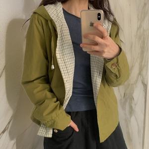 [다잇템] 여자 버튼 윈드브레이커 봄아우터 박시핏 자켓