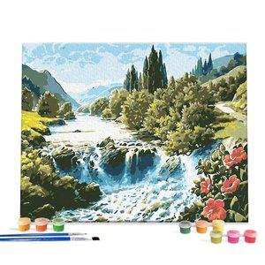 고품질 DIY 페인팅 캔버스 명화 그림 그리기 봄의 계곡 40X50 그림그리기 색칠하기 캔버스그림 (WFHVYGY)