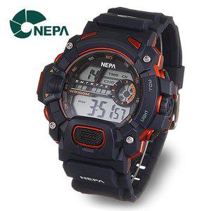 [네파]군인용 랩타임 스탑워치 3알람 조깅용 스포츠시계 N335-NAVY-RED