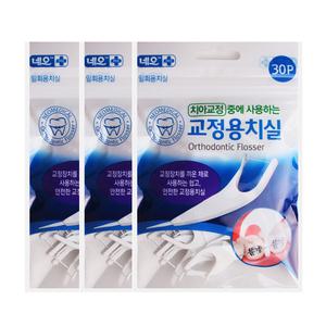 네오 교정용 치실//30개입/Y자형 치실/3개