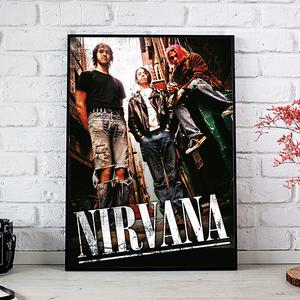 너바나 사진 브로마이드 포스터 인테리어 액자 (커트코베인 nirvana 술집 가게 뮤지션