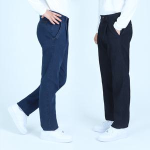 봄 여름 작업 청바지 청 작업복 중년 남성 통청바지 스판 블랙진 아저씨 스판 편한 쿨맥스 빅사이즈